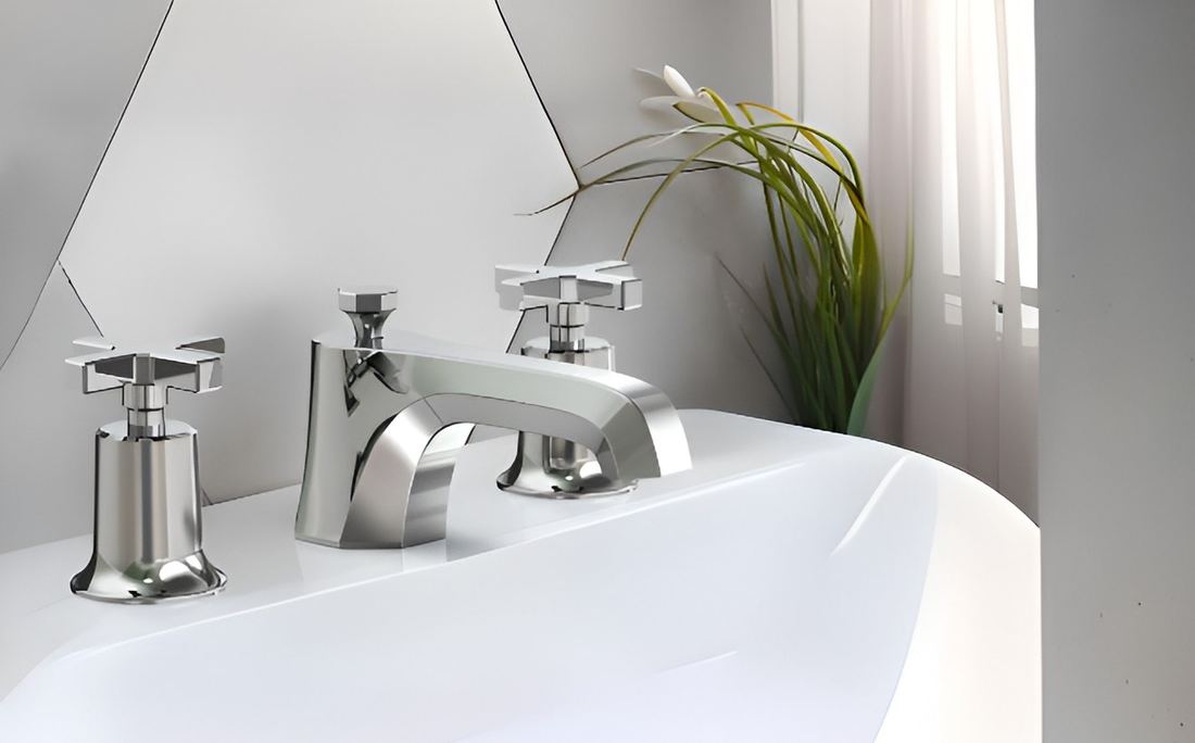 Chrome cross-handle basin mixer — Bath fitting — Imperial Design Concepts, Mohali