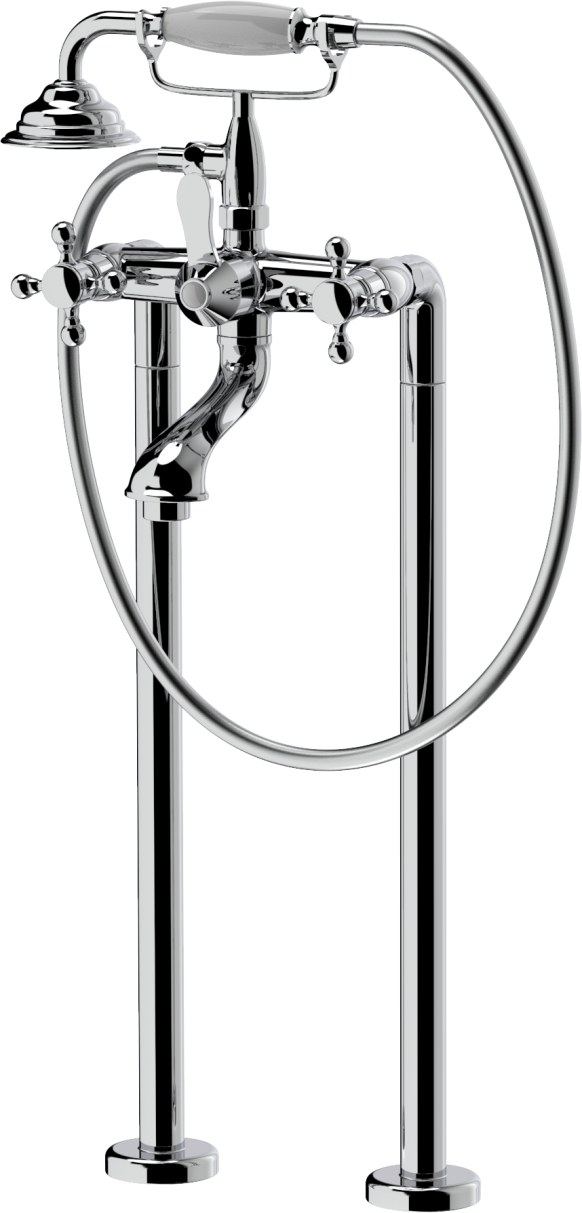 Chrome floor-standing bath mixer — Bath fitting — Imperial Design Concepts, Mohali
