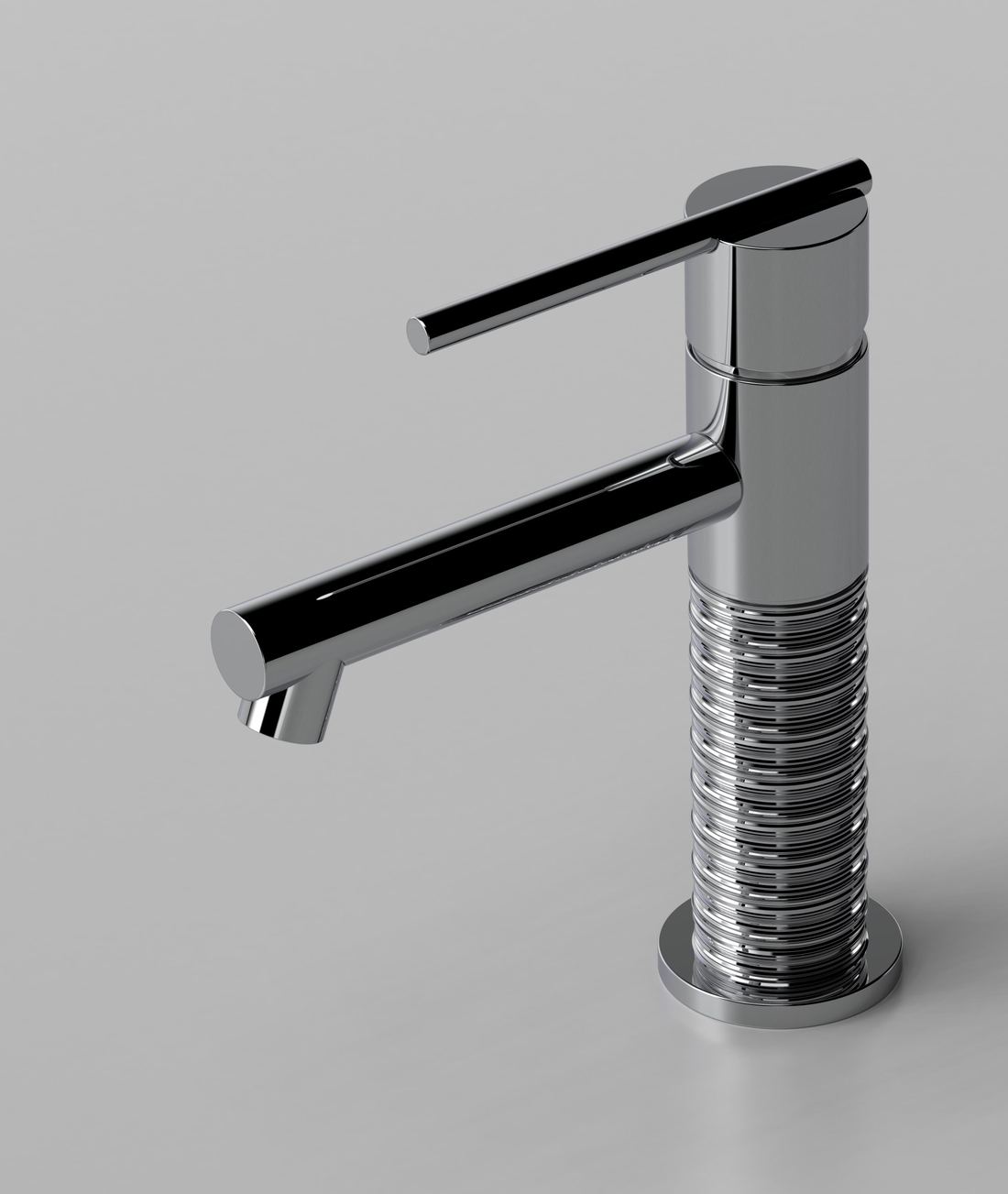 Chrome ribbed basin mixer — Bath fitting — Imperial Design Concepts, Mohali