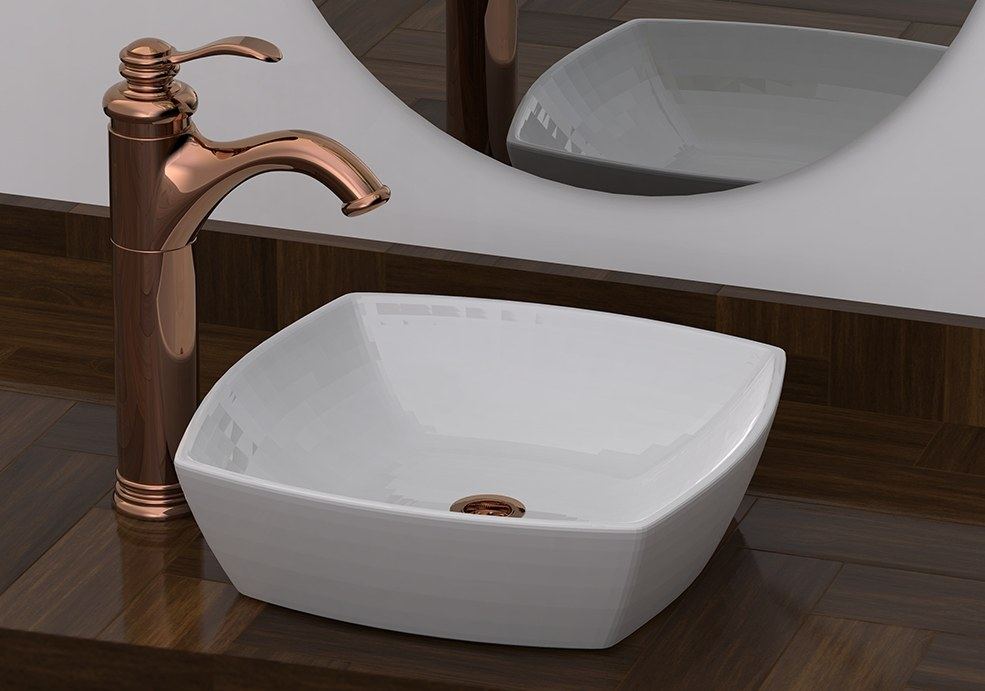 Rose gold vessel basin mixer — Bath fitting — Imperial Design Concepts, Mohali