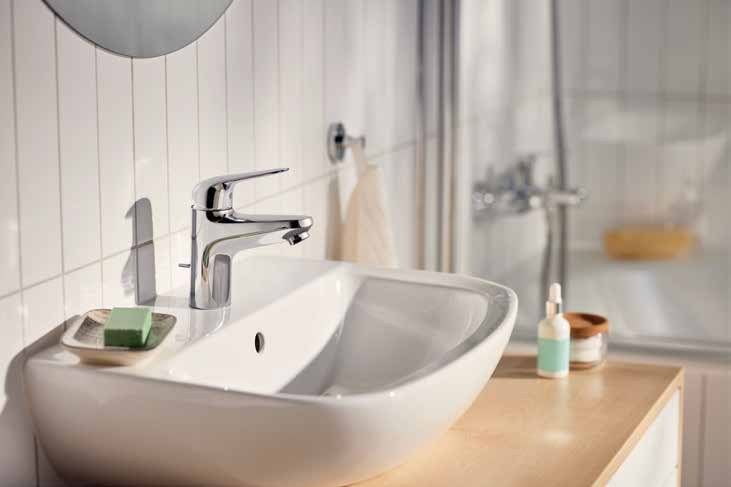 Basin with chrome mixer on wood — Bath fitting — Imperial Design Concepts, Mohali
