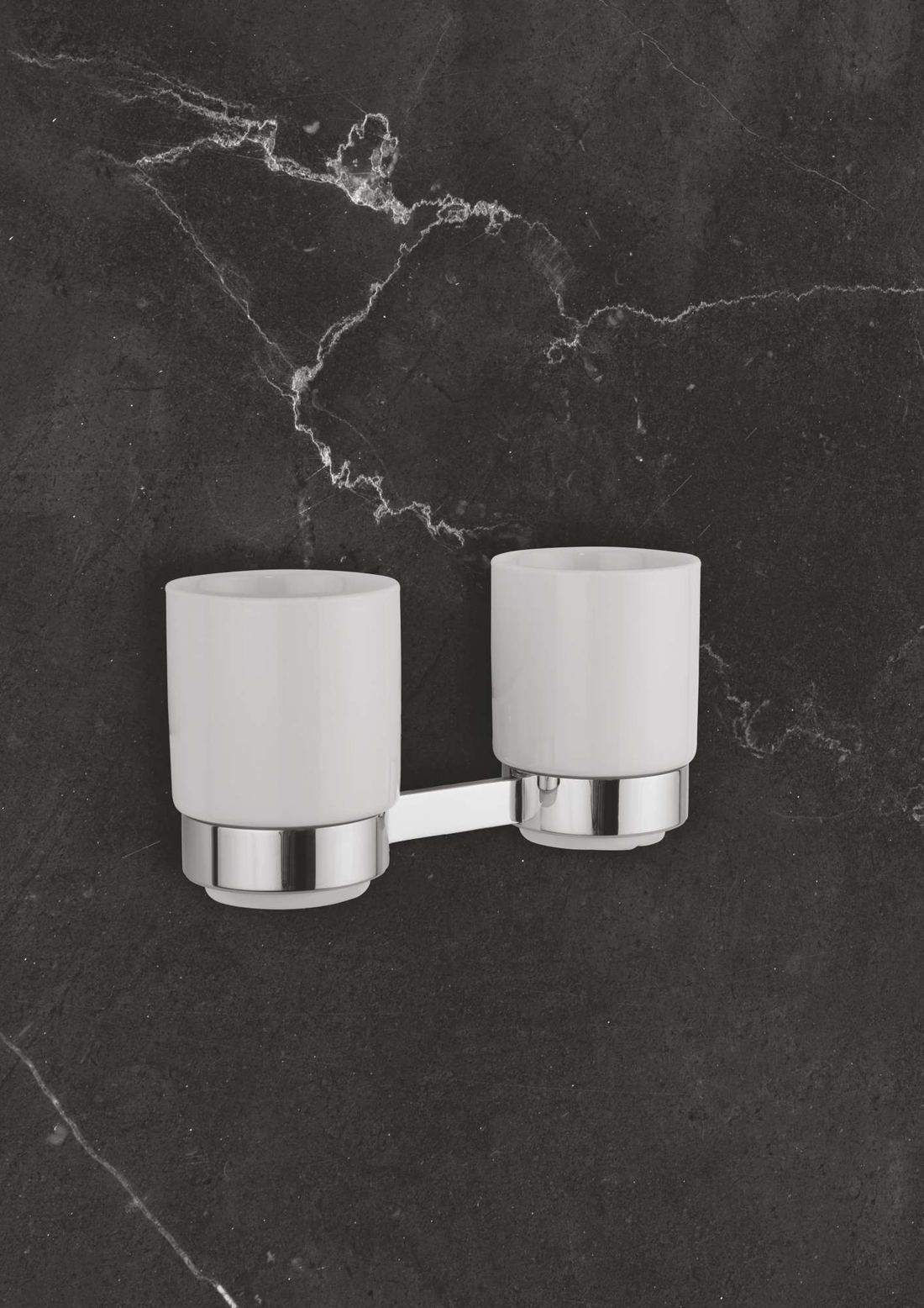 Chrome double tumbler holder — Chrome finish — Imperial Design Concepts, Mohali