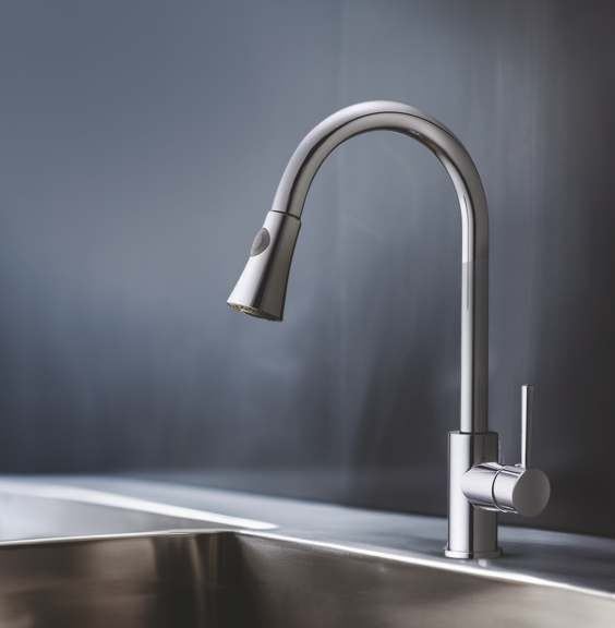 Chrome pull-down kitchen mixer — Bath fitting — Imperial Design Concepts, Mohali