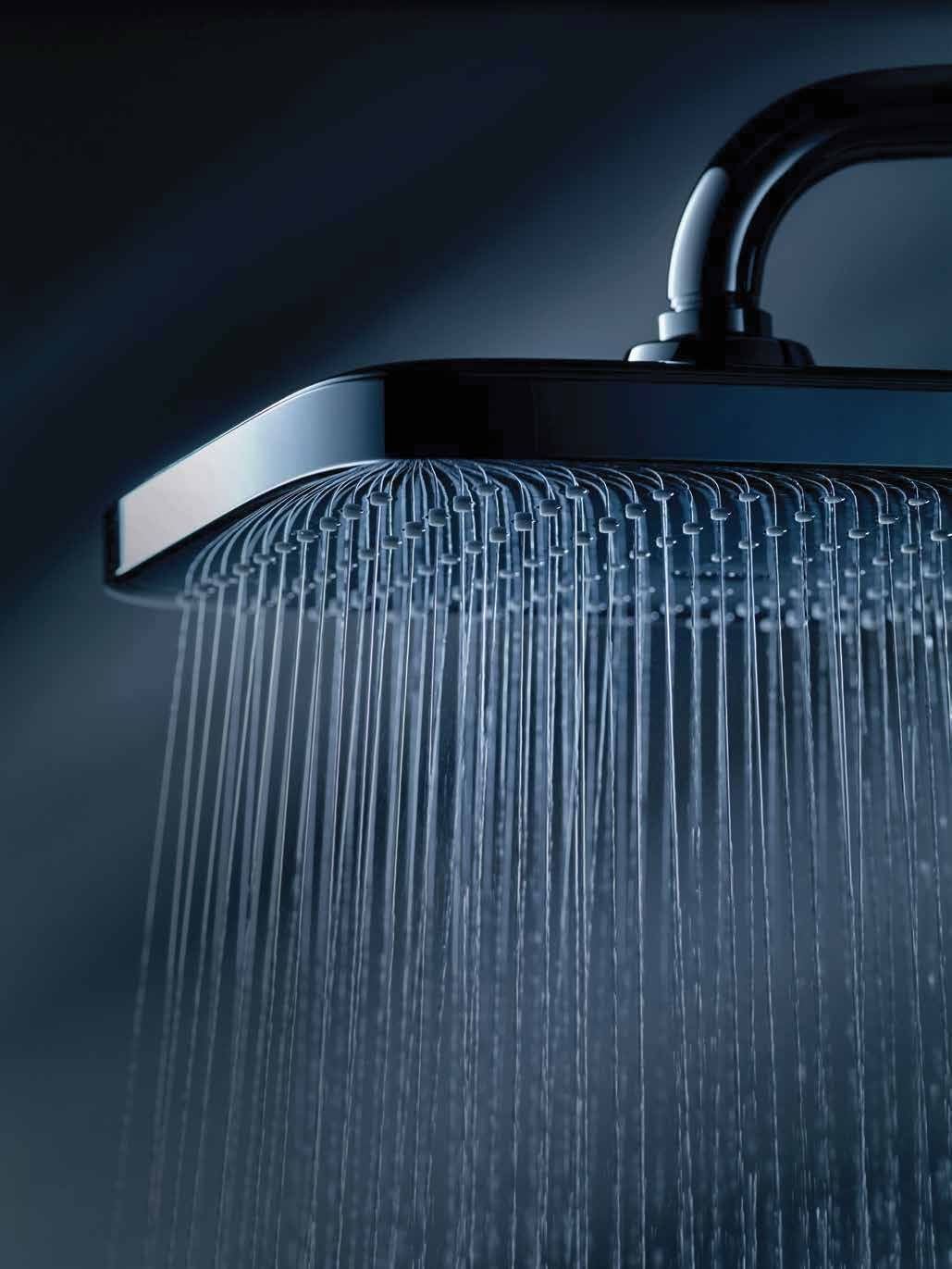 Rain shower head with water — Bath fitting — Imperial Design Concepts, Mohali