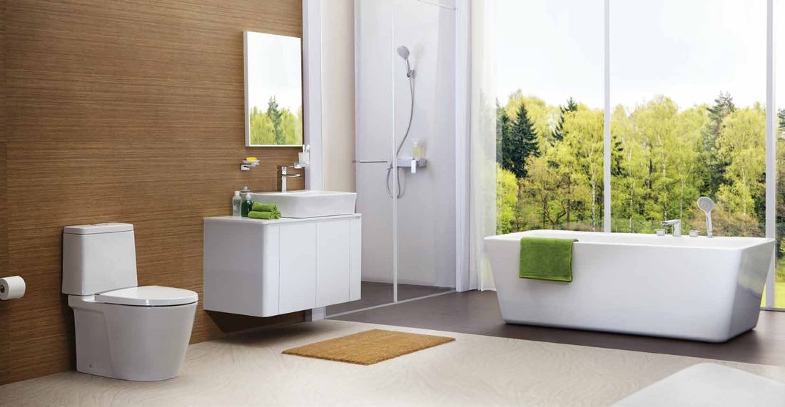 Bathroom with freestanding bathtub — Sanitaryware — Imperial Design Concepts, Mohali