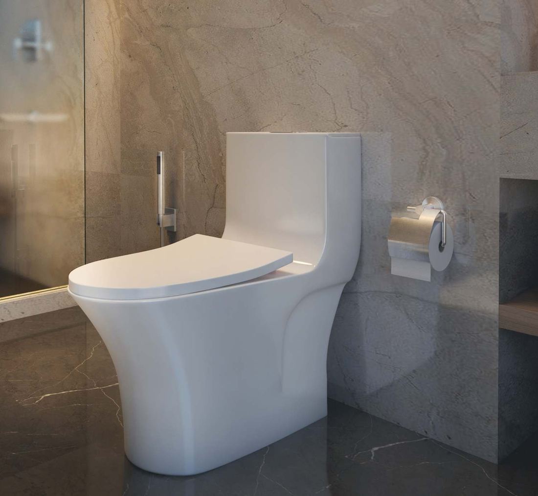 One-piece WC in stone bathroom — Sanitaryware — Imperial Design Concepts, Mohali