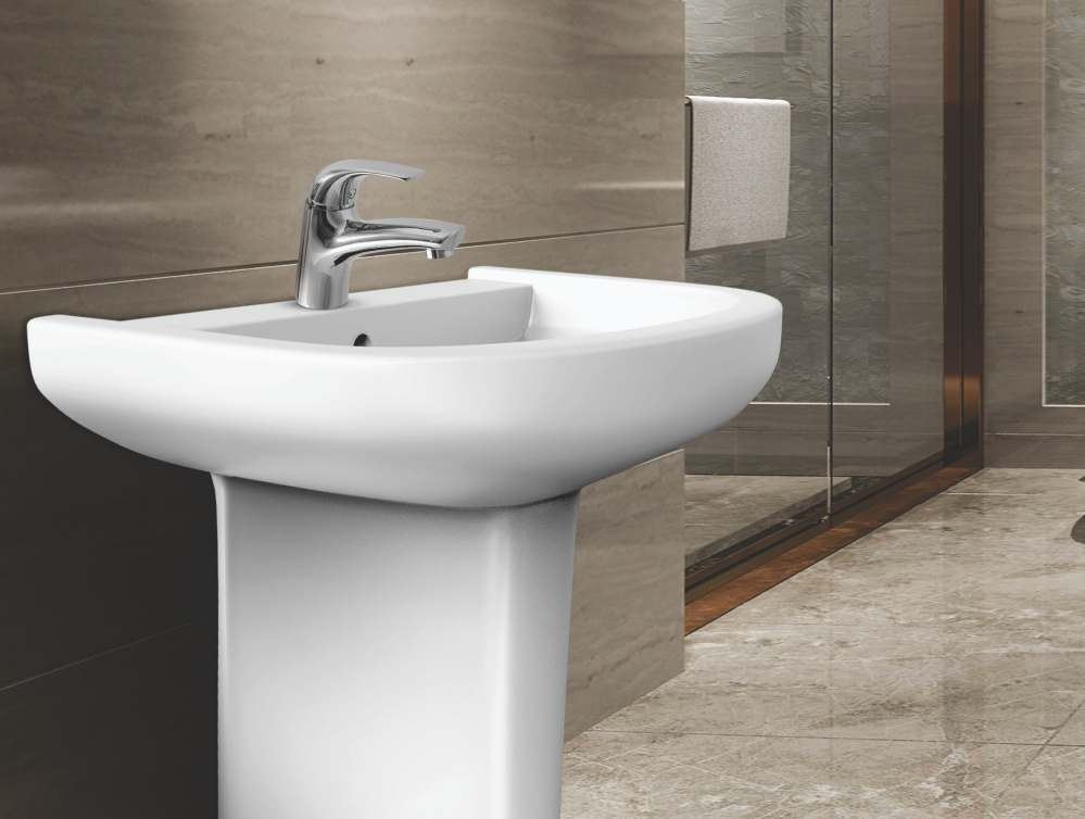 Pedestal basin with chrome mixer — Sanitaryware — Imperial Design Concepts, Mohali