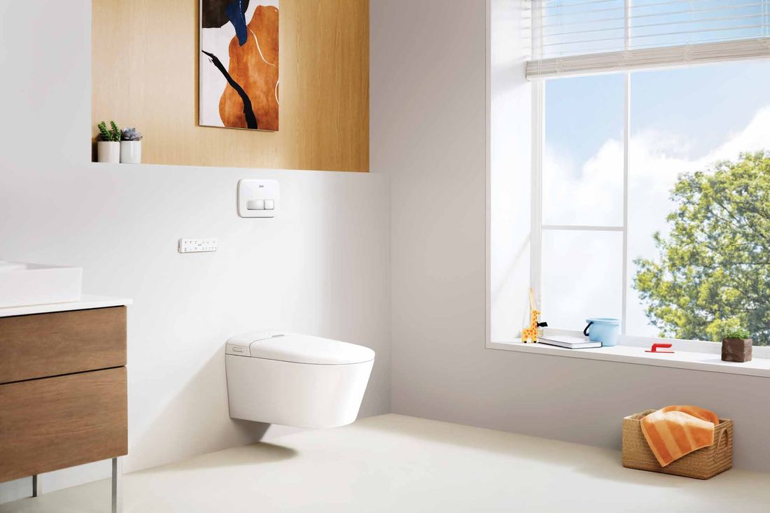 Wall-hung WC in minimal bathroom — Sanitaryware — Imperial Design Concepts, Mohali