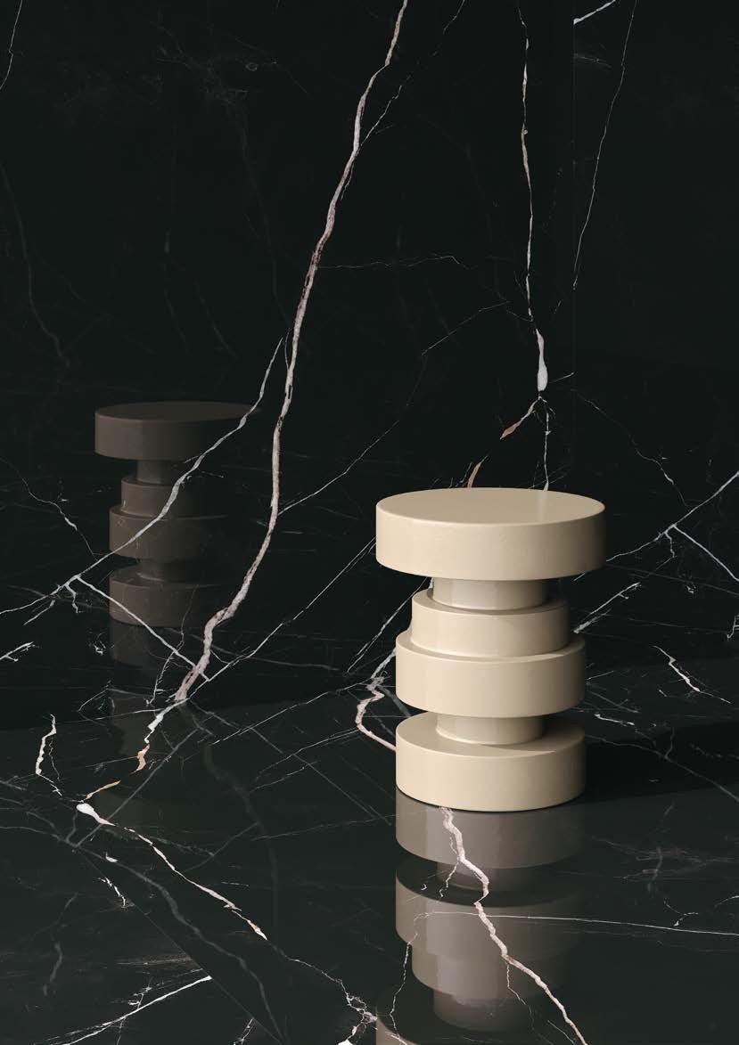 Black veined marble backdrop — 1200 × 2400 mm slab — Imperial Design Concepts, Mohali