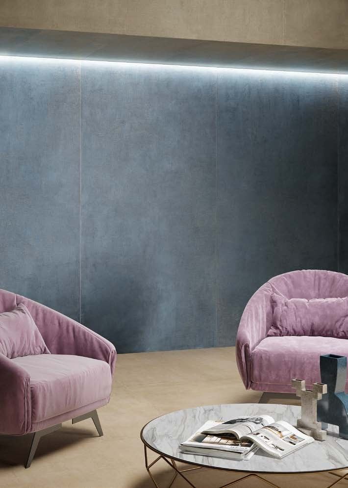 Dark grey backlit wall panel — 1200 × 2400 mm slab — Imperial Design Concepts, Mohali