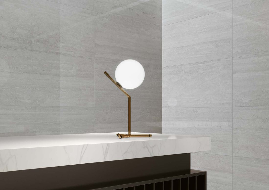 Grey stone wall detail — 1200 × 2400 mm slab — Imperial Design Concepts, Mohali