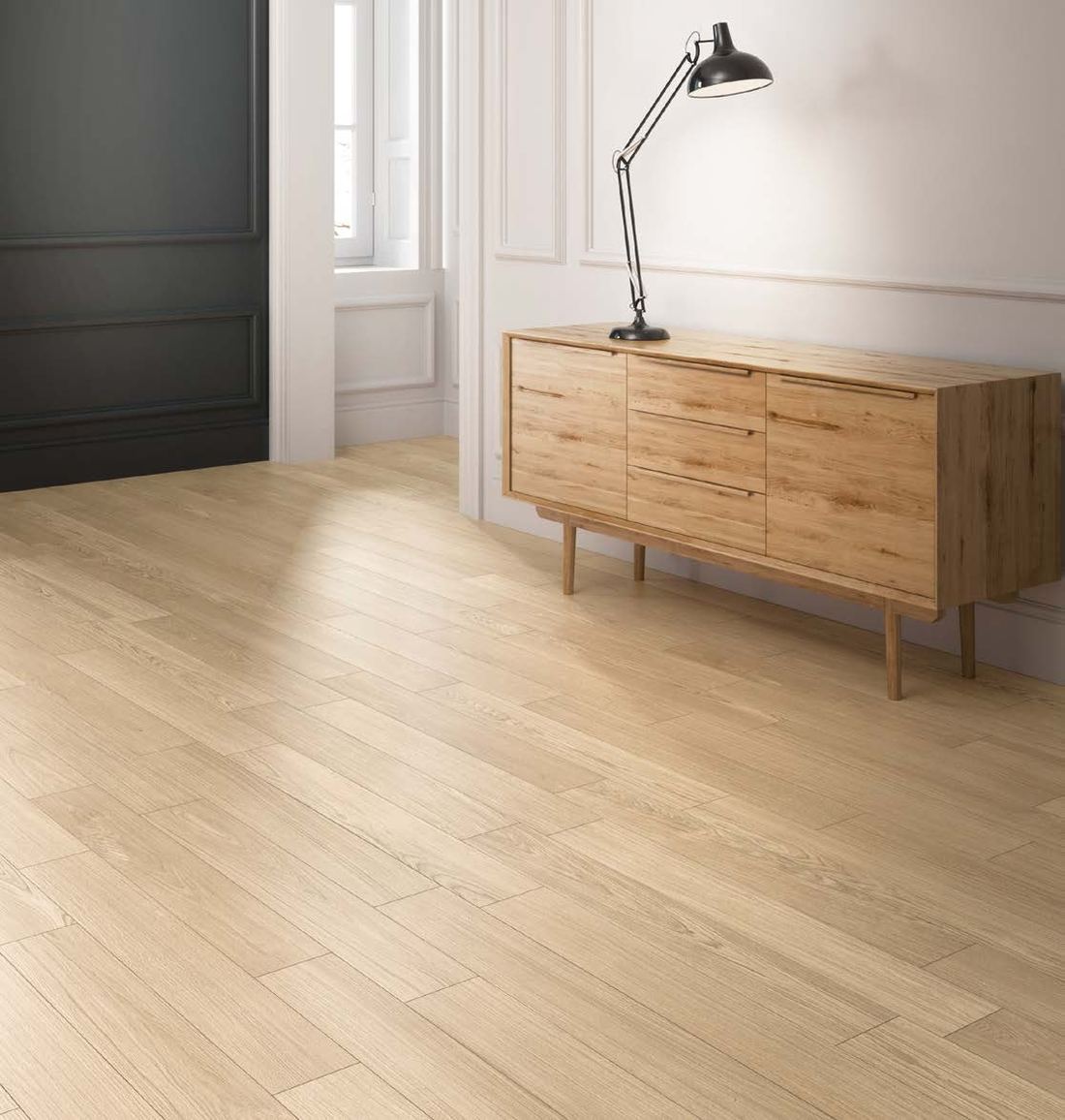 Light oak-effect wood floor — 1200 × 2400 mm slab — Imperial Design Concepts, Mohali