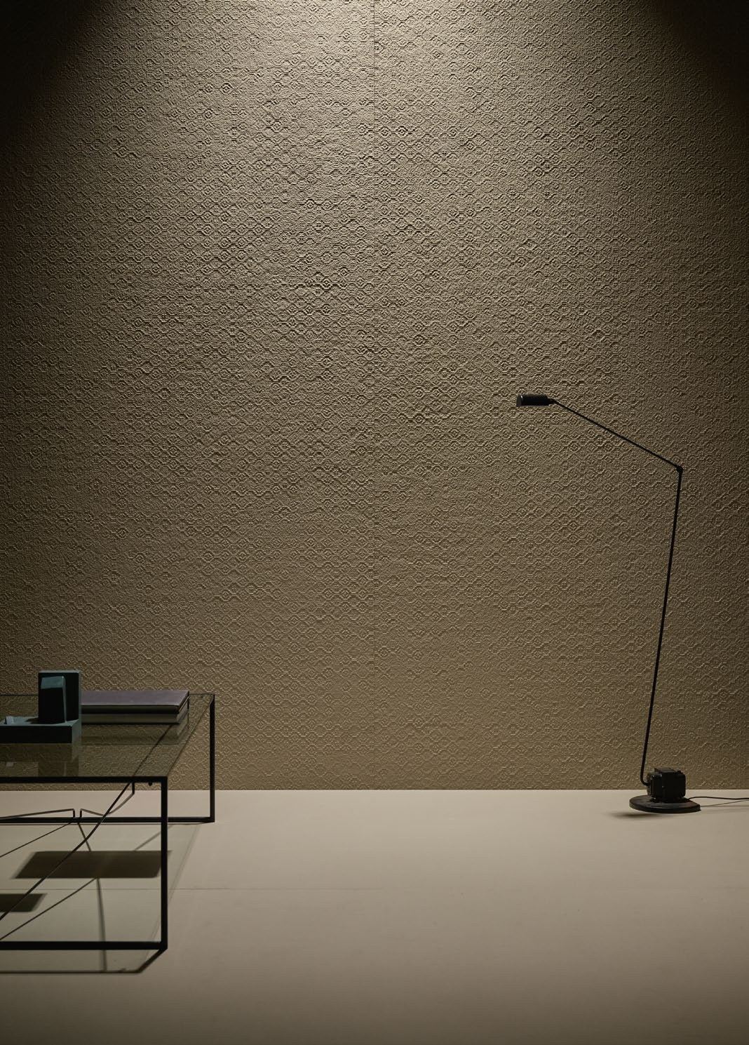 Soft neutral wall styling — 1200 × 2400 mm slab — Imperial Design Concepts, Mohali