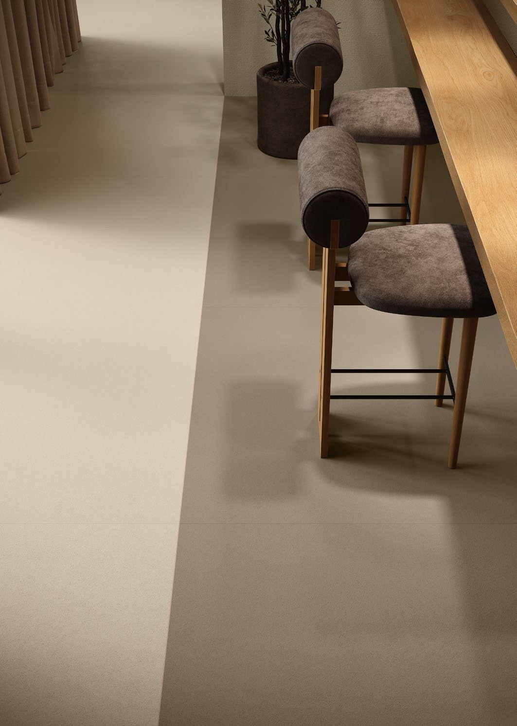 Stone corridor with seating — 1200 × 2400 mm slab — Imperial Design Concepts, Mohali