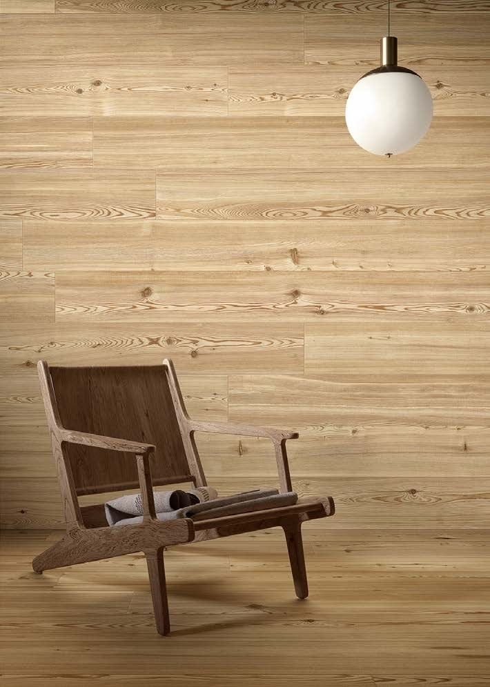 Wood-look plank wall detail — 1200 × 2400 mm slab — Imperial Design Concepts, Mohali