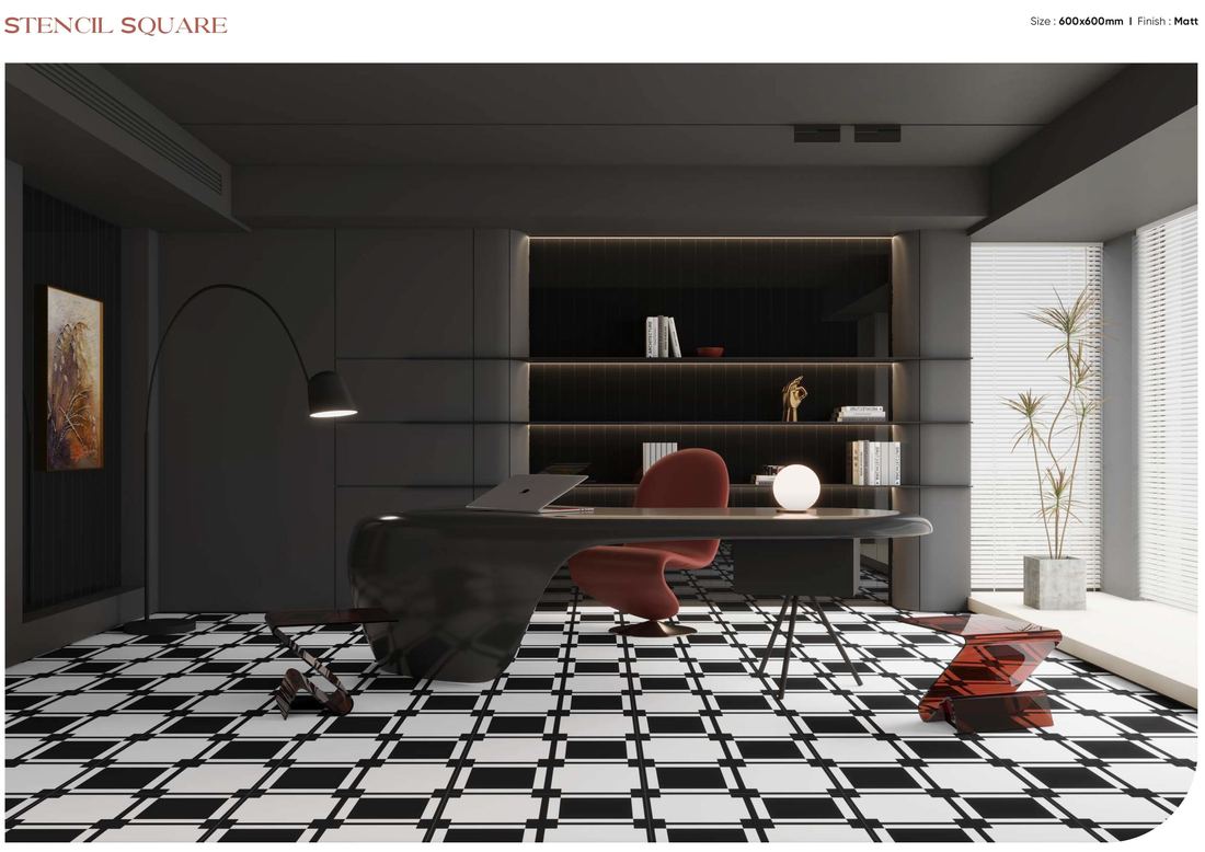 Classic checkerboard floor tile — Patterned porcelain — Imperial Design Concepts, Mohali
