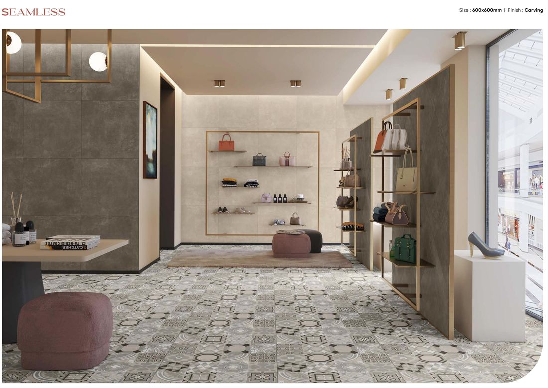 Light patterned porcelain floor — Patterned porcelain — Imperial Design Concepts, Mohali