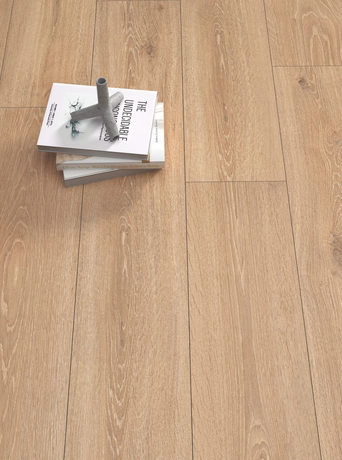 Pale oak plank flooring detail — 600 × 1200 mm — Imperial Design Concepts, Mohali