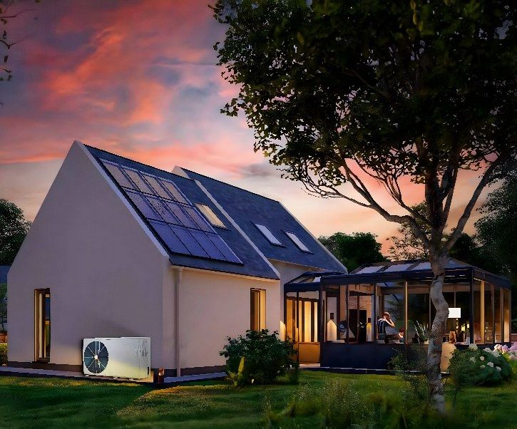 Heat pump installed at home — Air source heat pump — Imperial Design Concepts, Mohali
