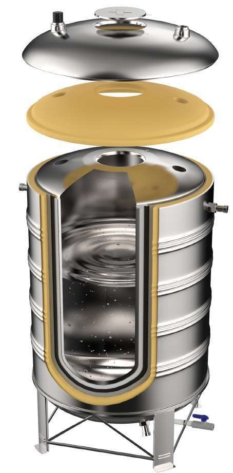 Stainless steel water tank cutaway — Stainless steel water tank — Imperial Design Concepts, Mohali