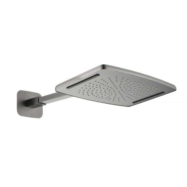 Brushed square wall rain shower — Wellness & shower systems — Imperial Design Concepts, Mohali